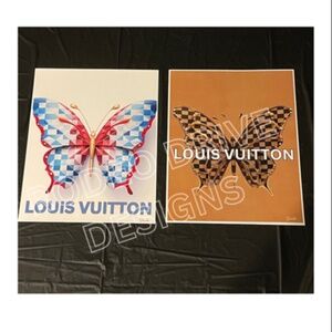Louis Vuitton Art Butterfly Set of 2 Prints 11x14 Vuitton Art for Sale $30